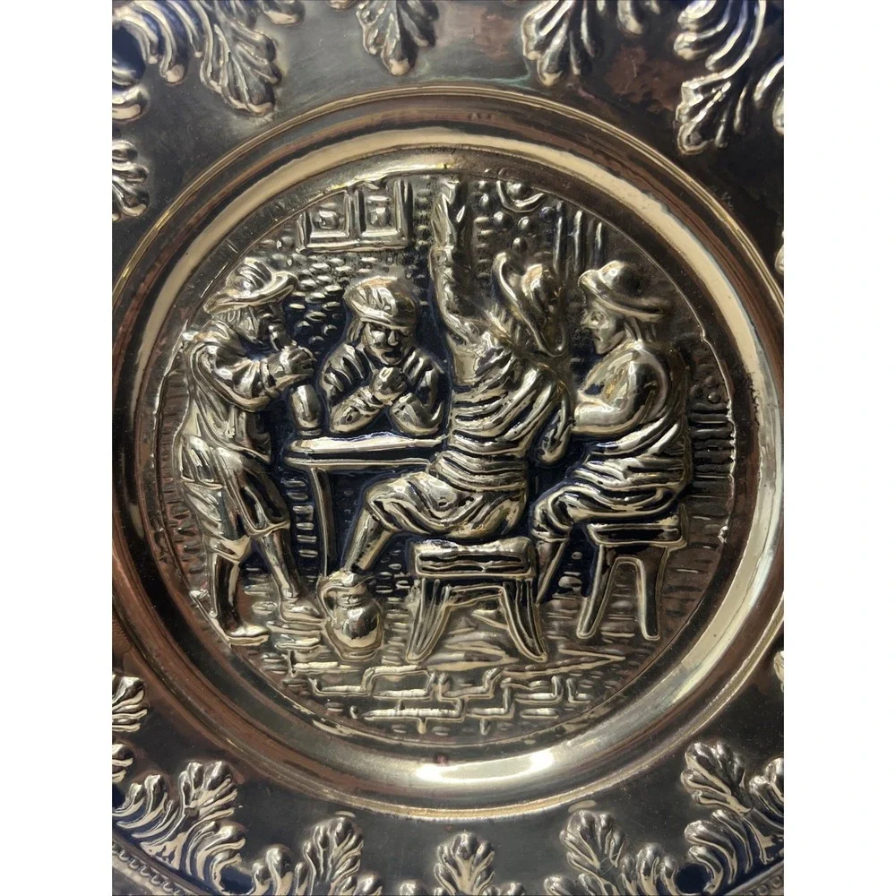 VTG Set Of 3 Brass Wall Plate Vintage Tavern/ Dinner Peerage